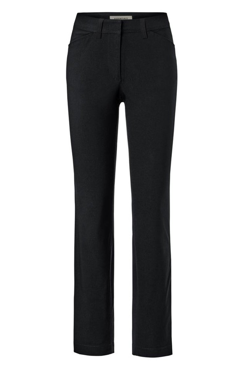 Tchibo Women Regular Fit Plain Dress Pants, Black  - Image 2