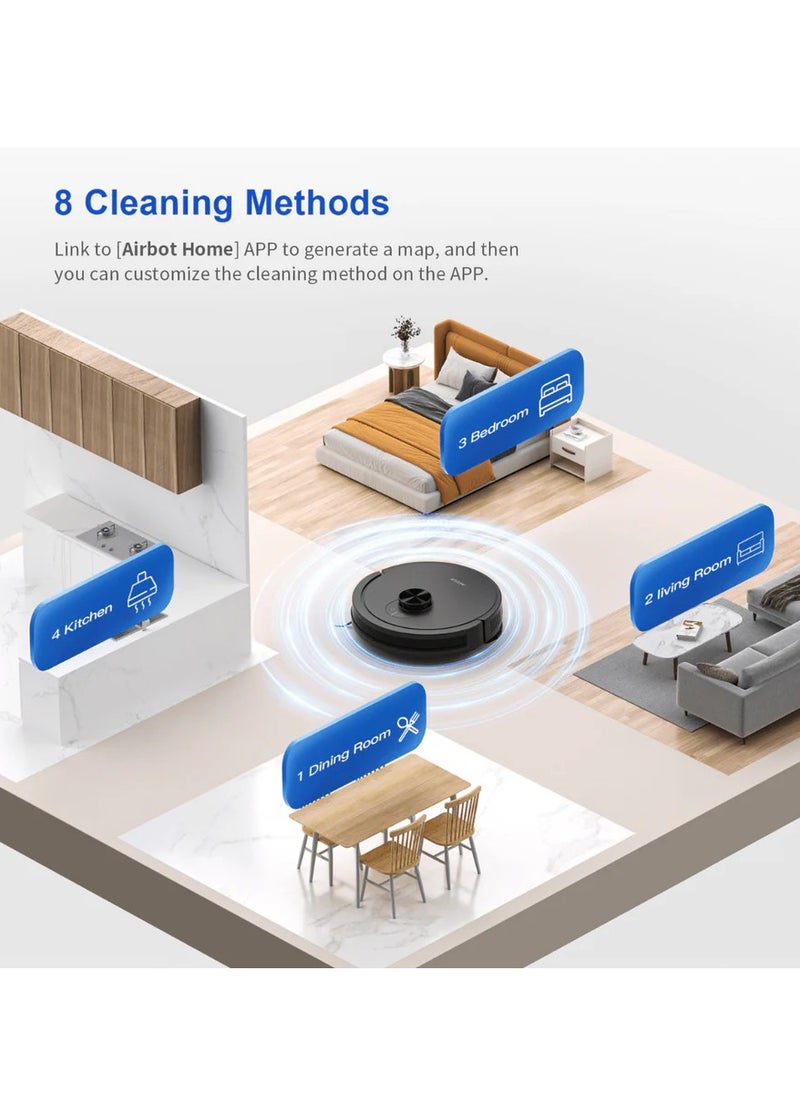 Airbot Airbot S9 Ultra Robotic Vacuum Cleaner Up to 12000Pa Robot Vacuum Cleaner Robot Cleaner,Advanced LiDar Navigation System,Customizable Cleaning,Sweep, Vacuum,Mop All in One  - Image 5