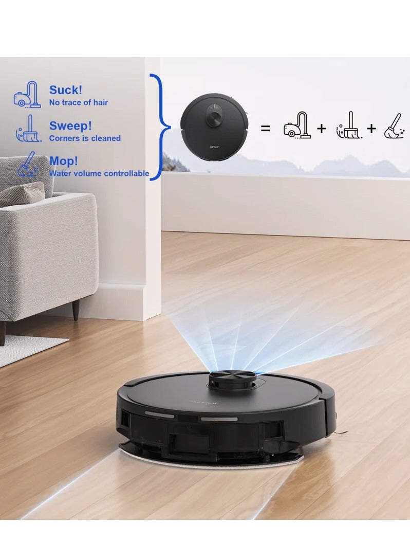 مكنسة كهربائية روبوتية Airbot S9 Ultra بقوة تصل إلى 12000 باسكال مكنسة كهربائية روبوتية منظفة