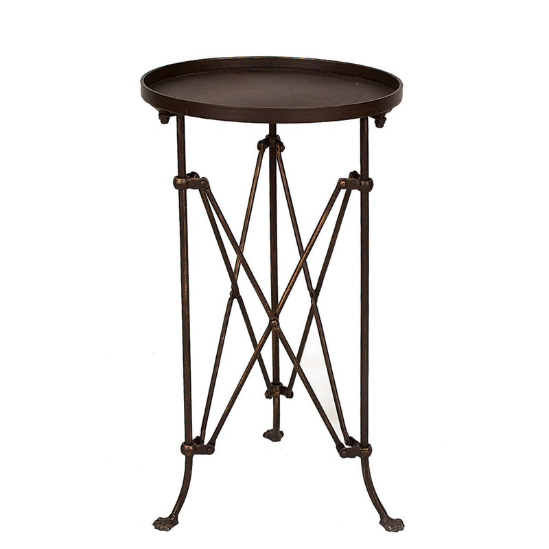 Creative Co-op Creative CoOp Round Bronze Metal Accent Table 