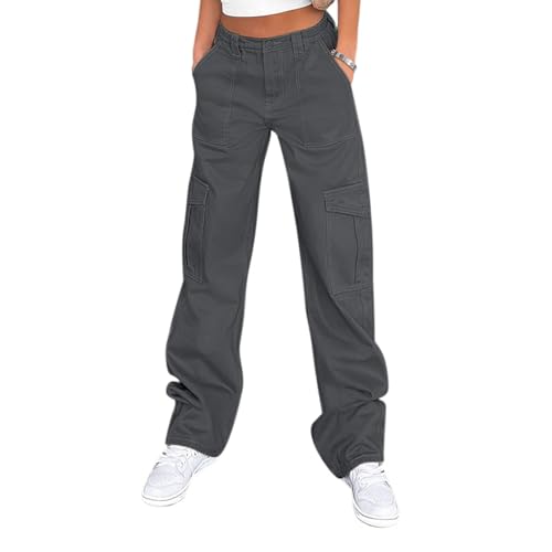 Lepunuo Women's Cotton Casual Military Army Cargo Combat Work Pants - Image 1