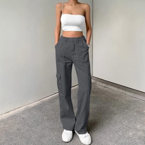 Lepunuo Women's Cotton Casual Military Army Cargo Combat Work Pants - Image 2