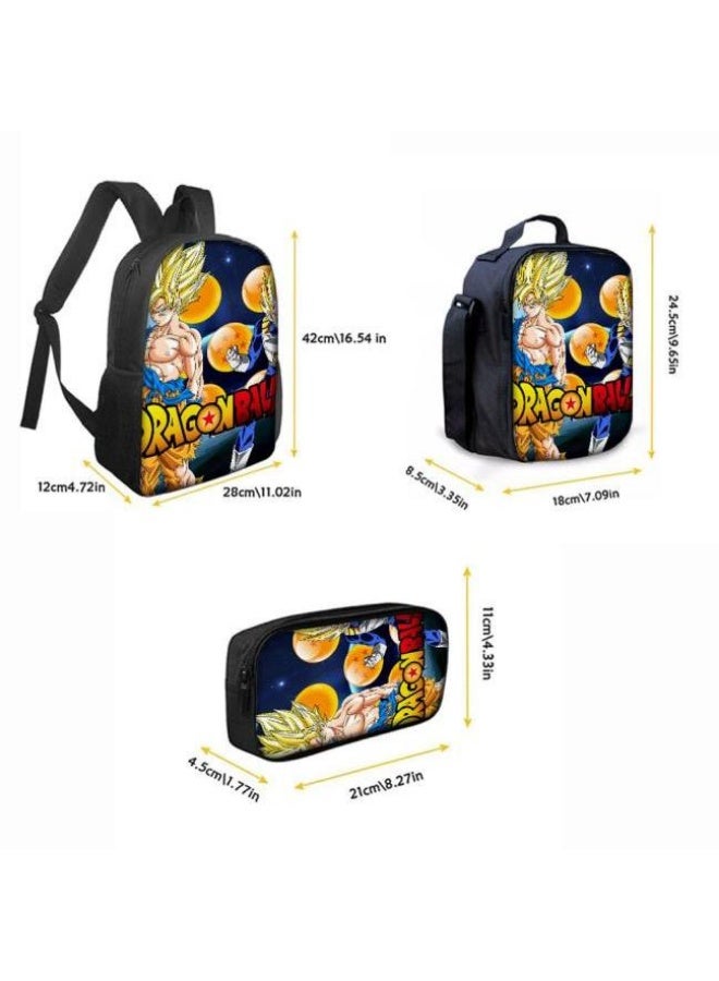 عام حقيبة الظهر المطبوعة الشائعة - مجموعة حقيبة الظهر المكونة من ثلاث قطع (يمكن استخدامها للطلاب والأطفال والأصدقاء للنزهات وتسلق الجبال وما إلى ذلك) - 11 - Image 3