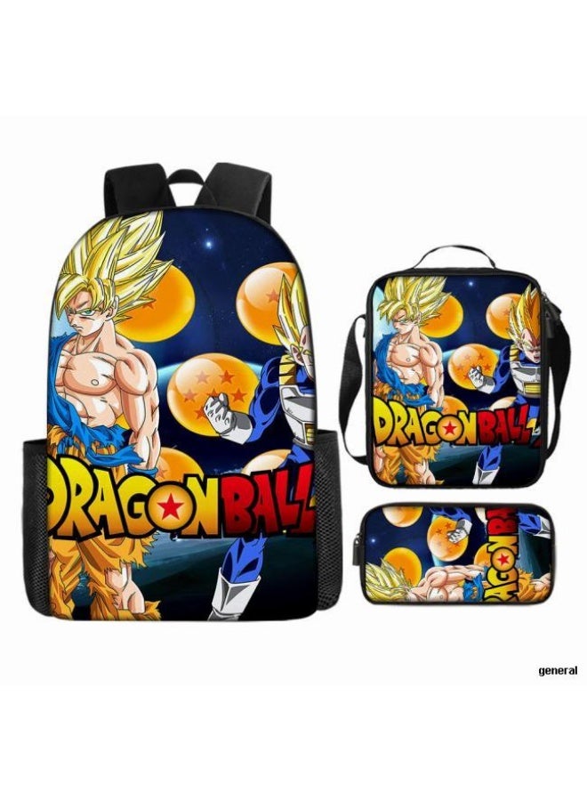 عام حقيبة الظهر المطبوعة الشائعة - مجموعة حقيبة الظهر المكونة من ثلاث قطع (يمكن استخدامها للطلاب والأطفال والأصدقاء للنزهات وتسلق الجبال وما إلى ذلك) - 11 - Image 1