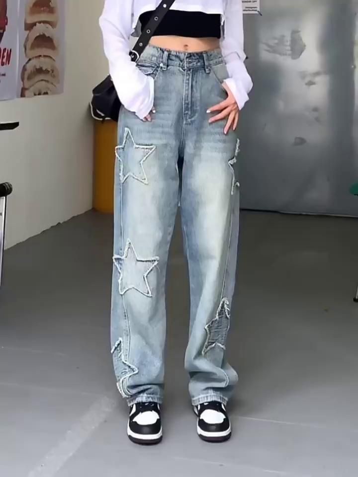Vintage Classic European-American Design Daily Commute Jeans  Size_L - Image 1