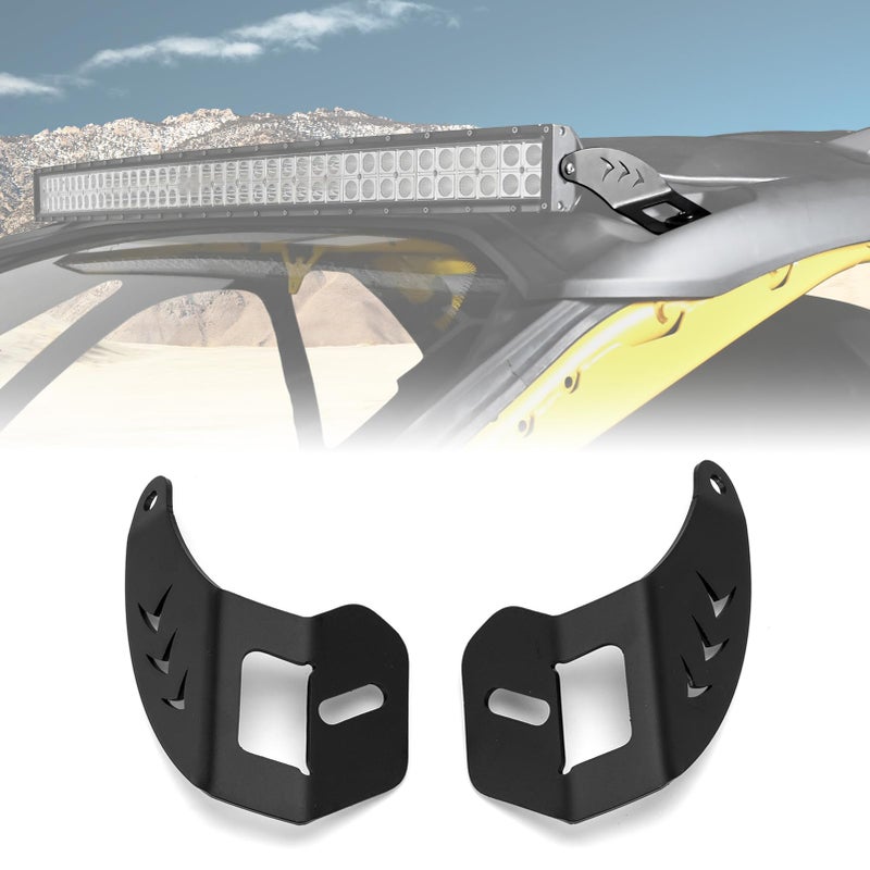 WeiSen 42 Roof LED Curved Light Bar Mounting Brackets Compatible with Can Am Maverick R Max 20242026 - Image 2