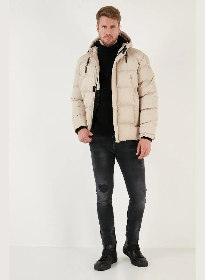 Buratti  Buratti Zippered Pocket Slim Fit Hooded Puffer Jacket Men's COAT 5711050 for Men | Best Price UAE