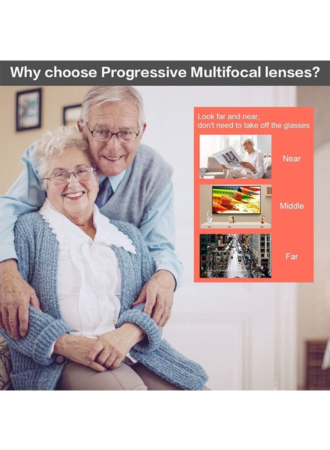 هافن نظارات القراءة التقدمية متعددة البؤر للكمبيوتر حجب الضوء الأزرق أدوات القراءة متعددة البؤر للرجال والنساء نظارات متعددة البؤر العين مقاومة التوهج شدة العين الوزن الخفيف (+3.0D) - Image 4