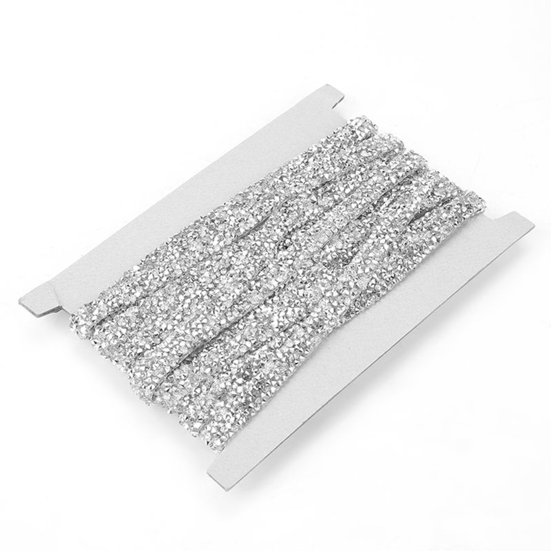 10yard/pack 10mm Silver Plastic Diamond Mesh Wrap Roll Rhinestone Ribbon Decoration - Image 4