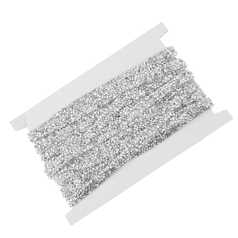 10yard/pack 10mm Silver Plastic Diamond Mesh Wrap Roll Rhinestone Ribbon Decoration - Image 5