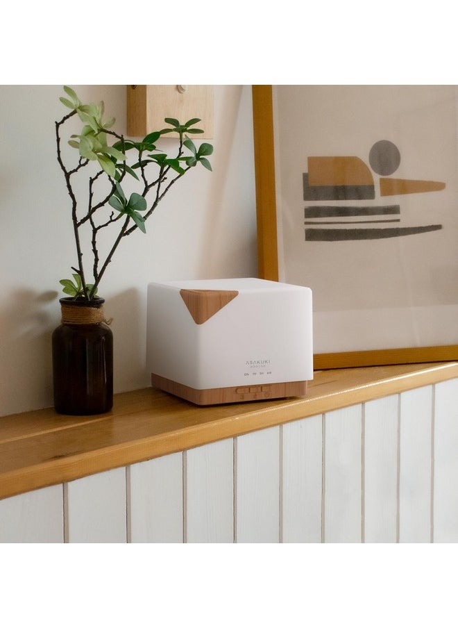 ASAKUKI - 700Ml Premium Essential Oil Diffuser 5 In 1 Ultrasonic Aromatherapy Fragrant Oil Vaporizer Humidifier Timer And Autooff Safety Switch 7 Led - Image 1