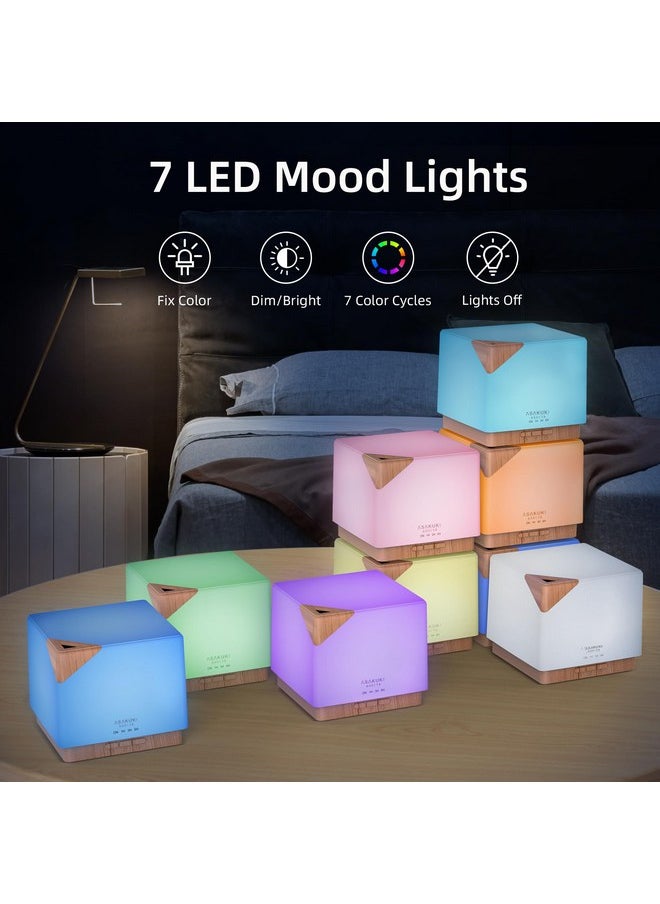ASAKUKI - 700Ml Premium Essential Oil Diffuser 5 In 1 Ultrasonic Aromatherapy Fragrant Oil Vaporizer Humidifier Timer And Autooff Safety Switch 7 Led - Image 1