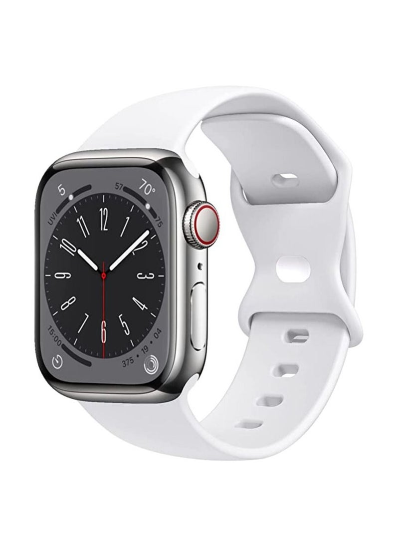 Generic - Strap Silicone Band For Apple Watch 41mm / 38mm / 40mm Series 8/7/6/5/4/3/2/1/SE Replacement Strap Wristband Bracelet Compatible with 38 mm / 40 mm / 41 mm - Image 1