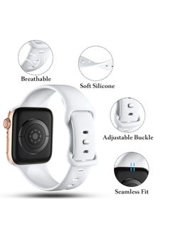 Generic Strap Silicone Band For Apple Watch 41mm / 38mm / 40mm Series 8/7/6/5/4/3/2/1/SE Replacement Strap Wristband Bracelet Compatible with 38 mm / 40 mm / 41 mm  - Image 4