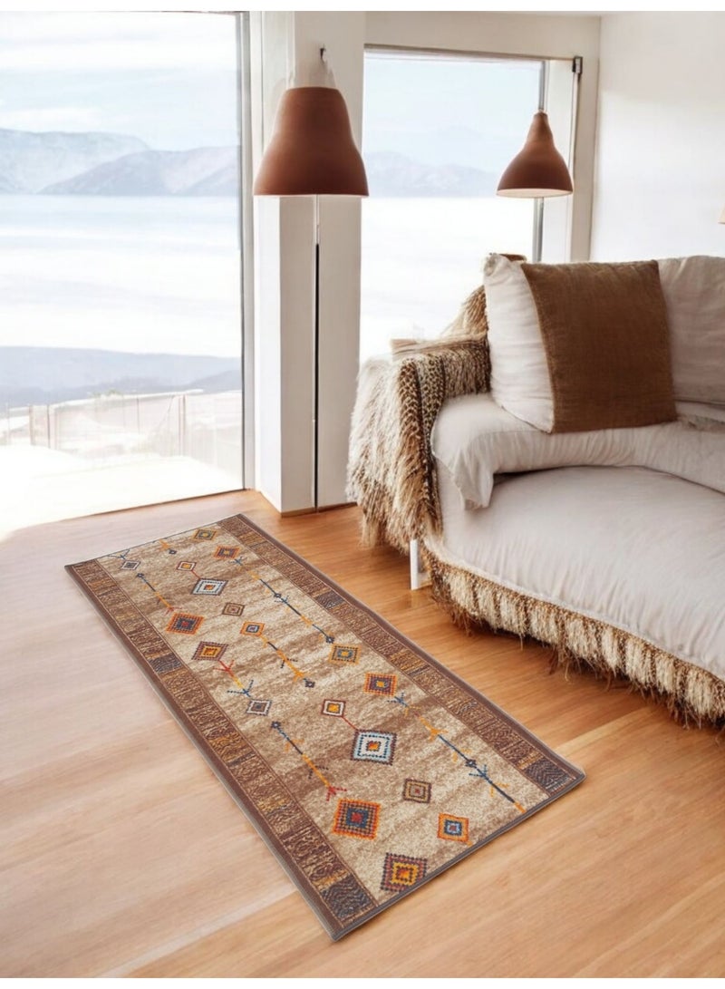 Mac Carpet Lightweight corridors machine woven rug, Width 100cm Arabic style- beige  - Image 5