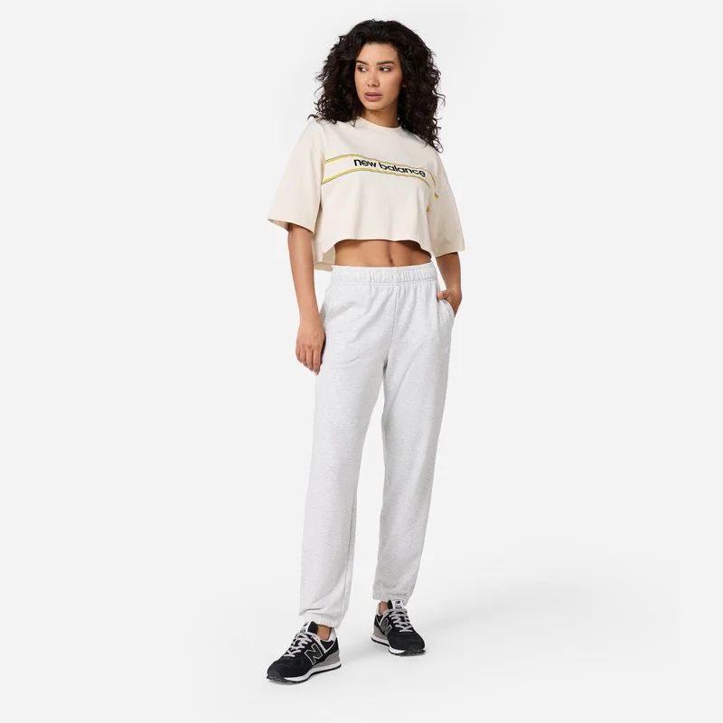 New Balance Purple Women's Athletics Linear Logo T-Shirt for Women | Best Price UAE