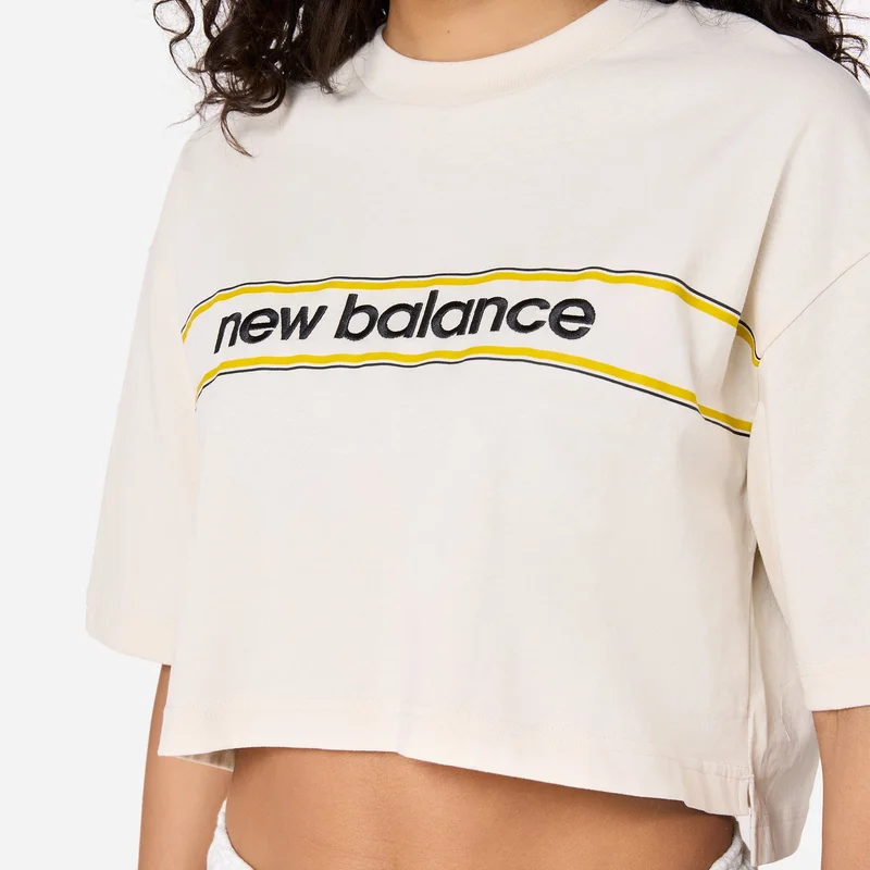New Balance Purple Women's Athletics Linear Logo T-Shirt for Women | Best Price UAE