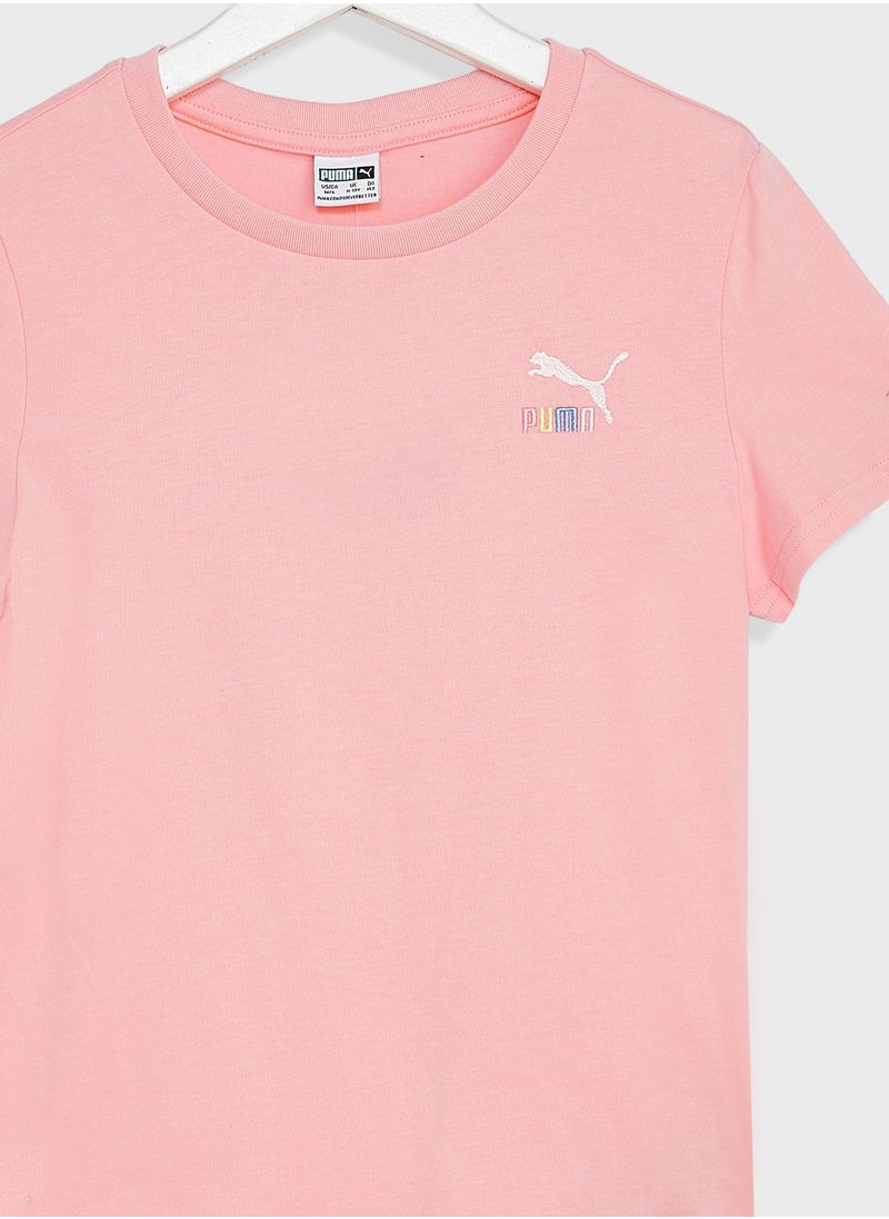 PUMA - Kids Classics Sweater Weather Logo T-Shirt - Image 1