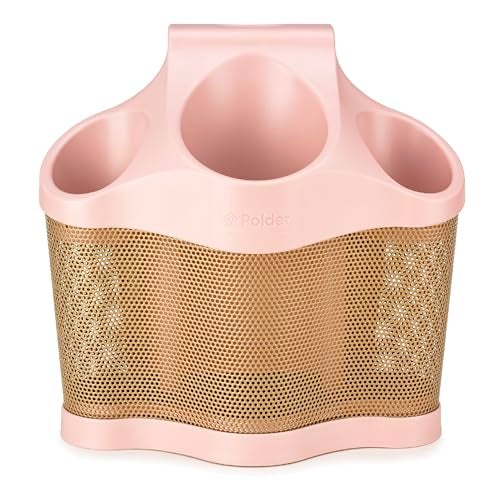 Polder Style Station Hair Tool Organizer for Hair Dryer Curling Iron and Hair Straightener EasytoStore Hair Styling Station Blush and Bronze