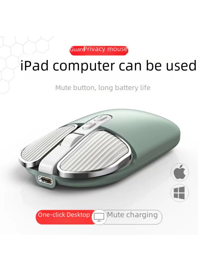 M203 Wireless Mouse Bluetooth Dual-mode Mute Girl Cute Pink Laptop Office Home Charging Mouse-Specifications:M203 Milk Tea Wireless + Bluetooth - Image 2