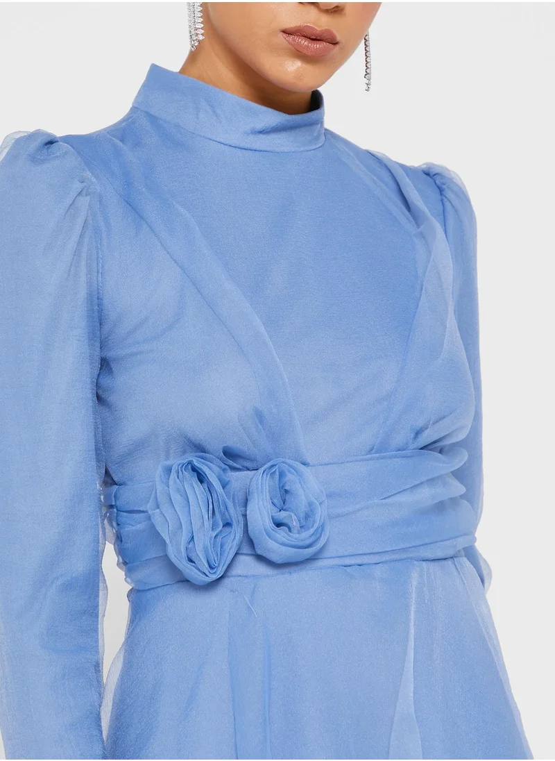 Khizana Asymmetrical Ruffled Dress