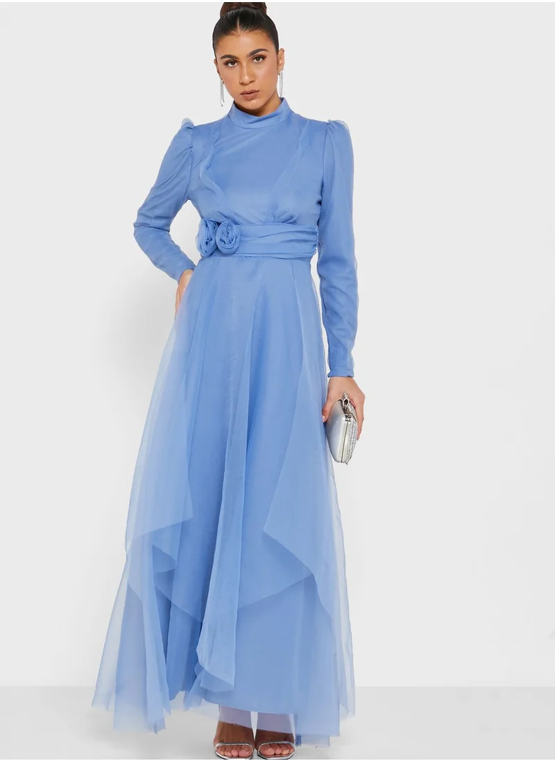 Khizana Asymmetrical Ruffled Dress