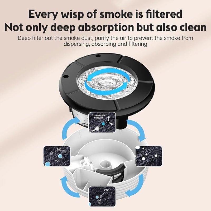 Green Electric Smokeless Ashtray with Sensor Rechargeable Windproof Odorless Indoor Glass Cigar Ash Tray - Image 4