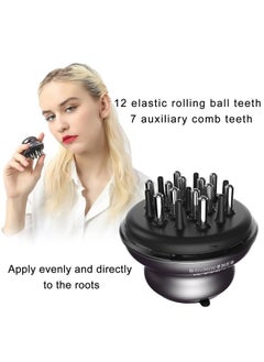 mriya Scalp Applicator Comb, Hair Oil Applicator for Medicine Scalp Head Fluid Comb Essential Oil Hair Treatment Head Scalp Massager Brush Hair Growth Black 