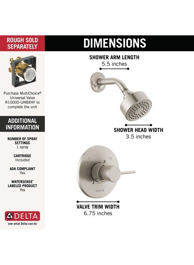 Delta Faucet T14259-SS-PP Modern Shower Only, Stainless - Image 3