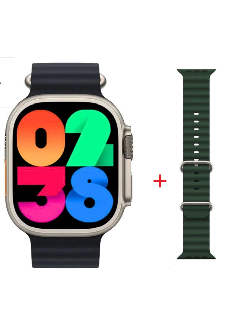 micro speed - Smart Watch HW9 Ultra  2 Series 9 AMOLED display With Health Fitness Tracker Sport Watch  Supports  NFC +addition Replacement Band  49MM-Multicolour - Image 1