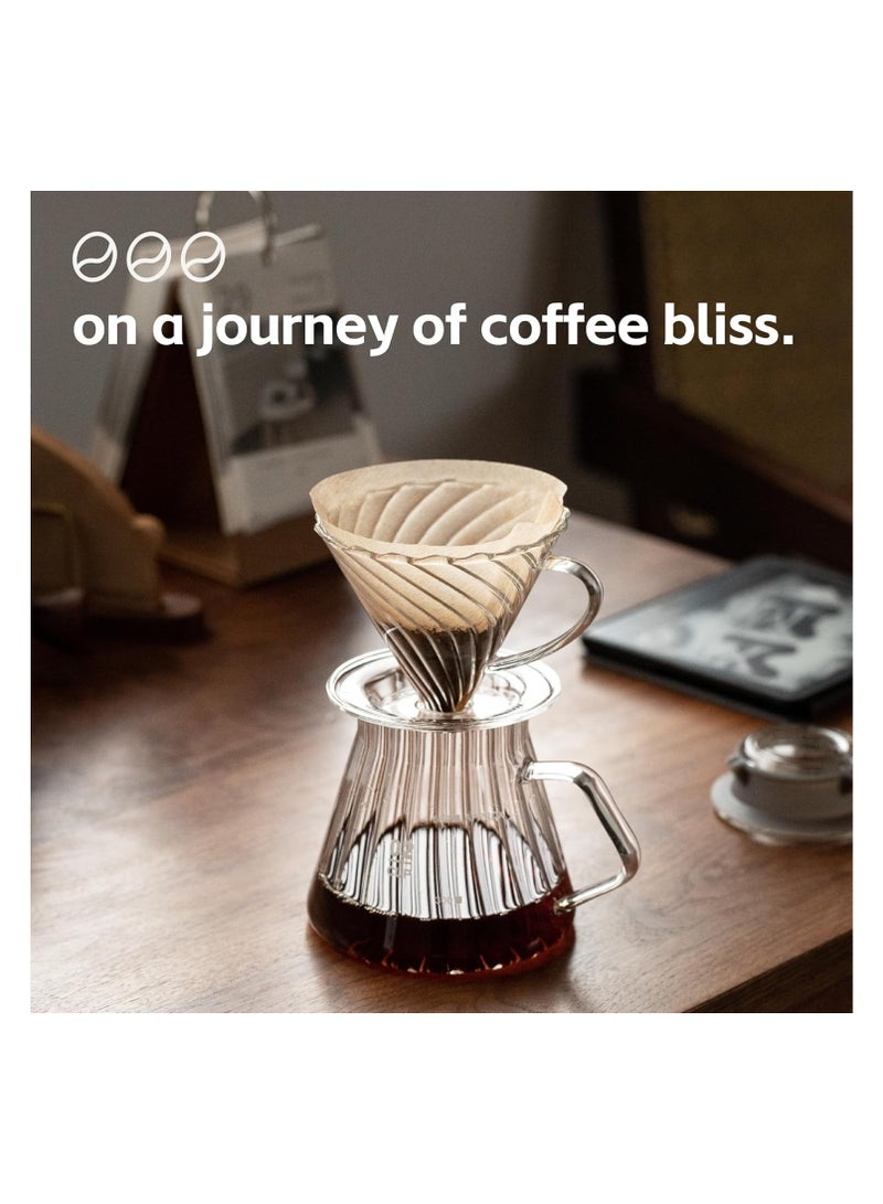 ADAK Reusable Pour Over Coffee Dripper– V60 Design, 2-4 Cup Capacity, Single Coffee Filter Cone Drip Holder, Transparent Permanent Coffee Filter for Camping, Office, and Home Brewing (Without Paper Filter) - Image 4