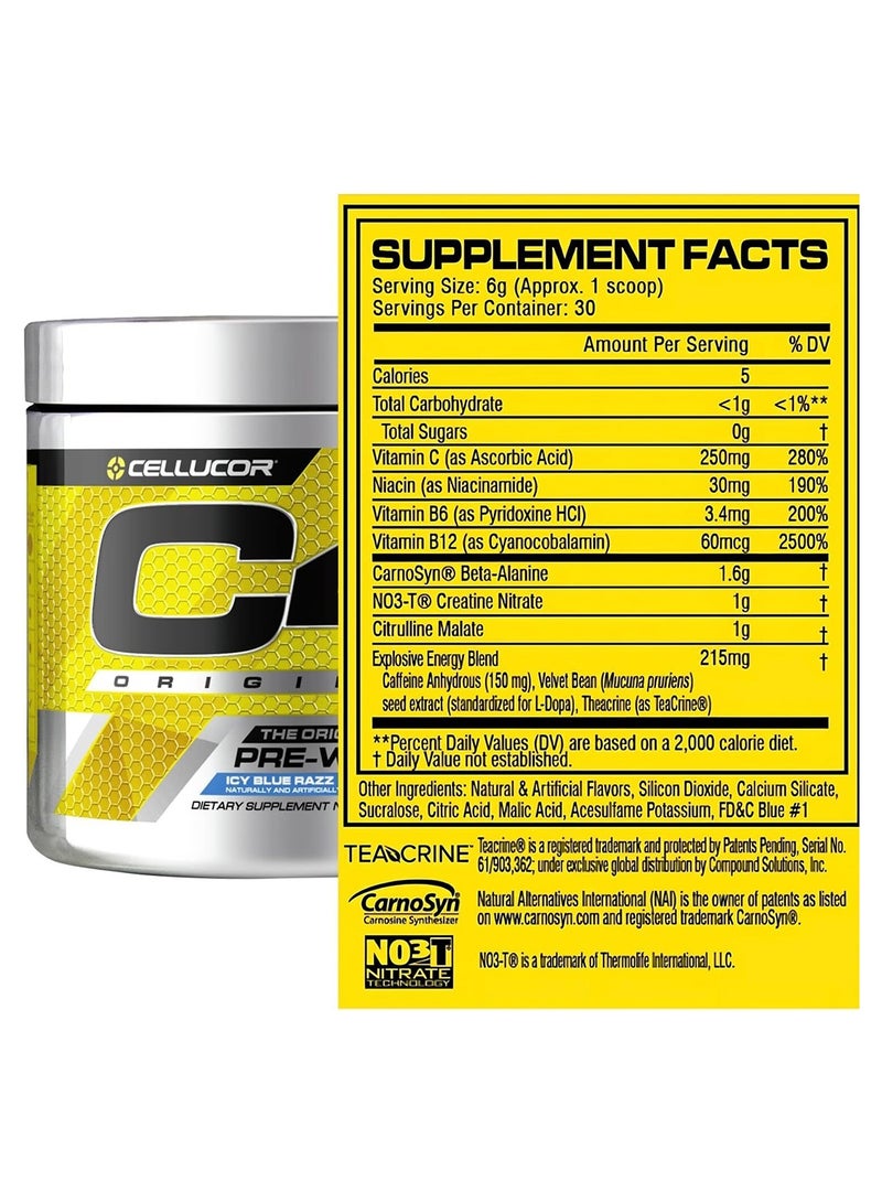 Cellucor C4 Pre-Workout, Icy Blue Razz Flavor - Image 2