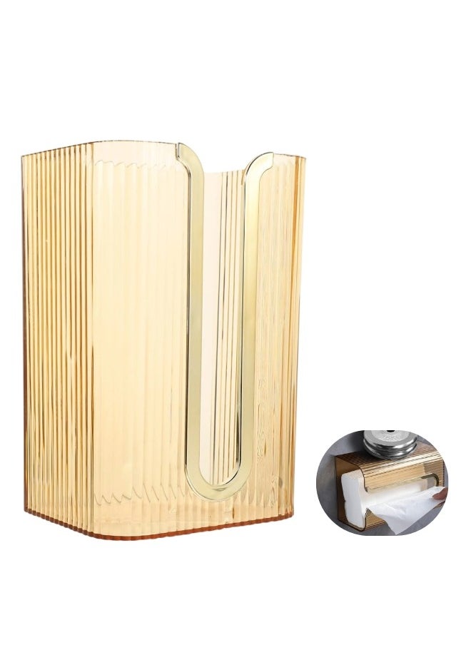 ShebSheb Wall Mounted Tissue Box No Punching Required For bathroom Kitchen Bedroom（Champagne Gold）  - Image 1