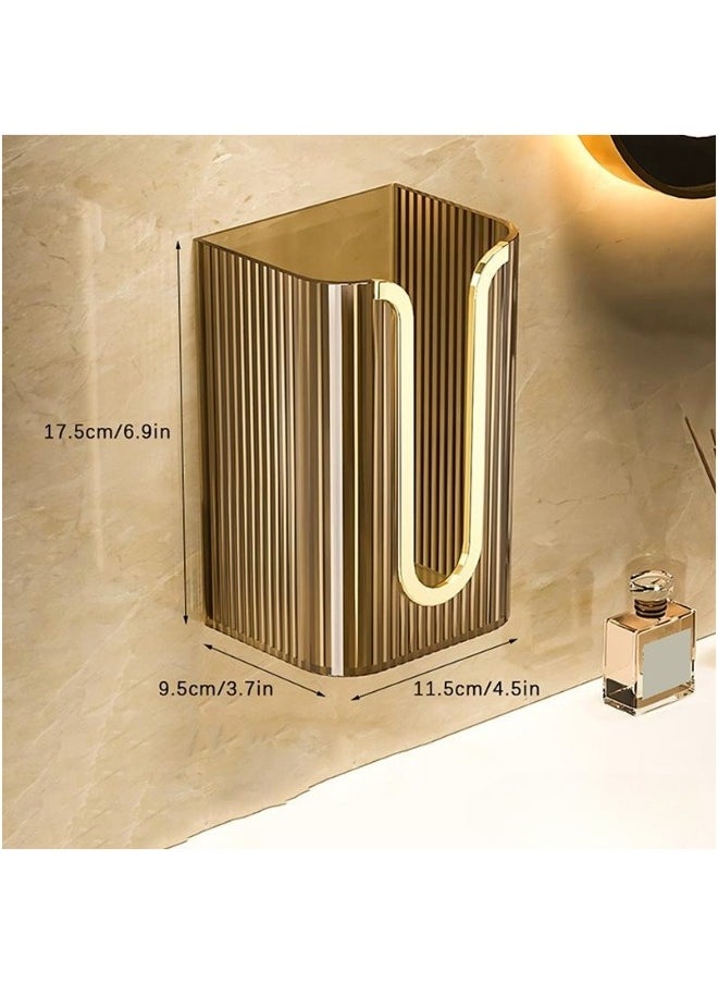 ShebSheb Wall Mounted Tissue Box No Punching Required For bathroom Kitchen Bedroom（Champagne Gold）  - Image 5