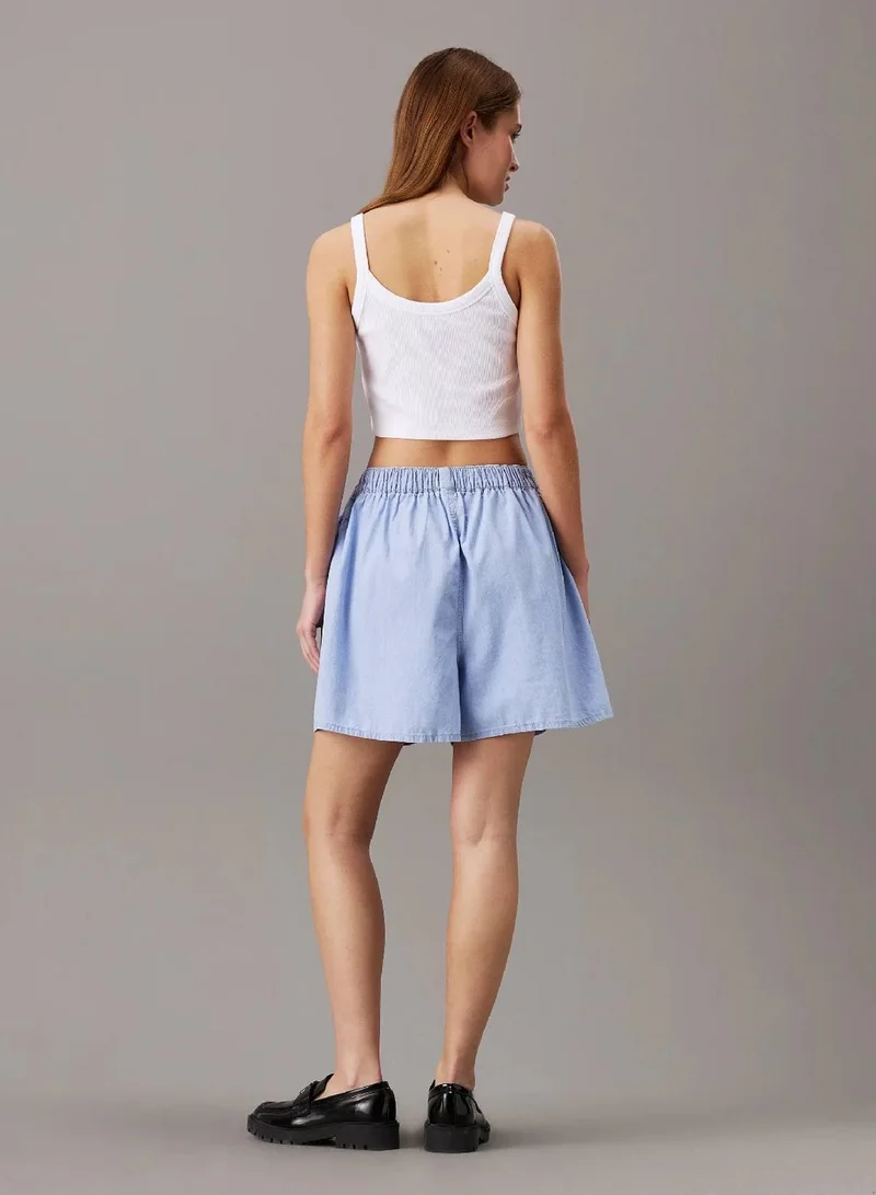 Calvin Klein Jeans Denim Light Relaxed Denim Boxer Shorts for Women | Best Price UAE