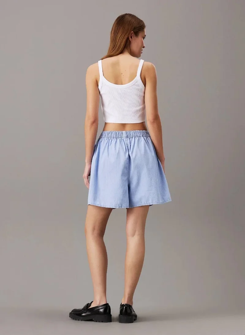 Calvin Klein Jeans Denim Light Relaxed Denim Boxer Shorts for Women | Best Price UAE