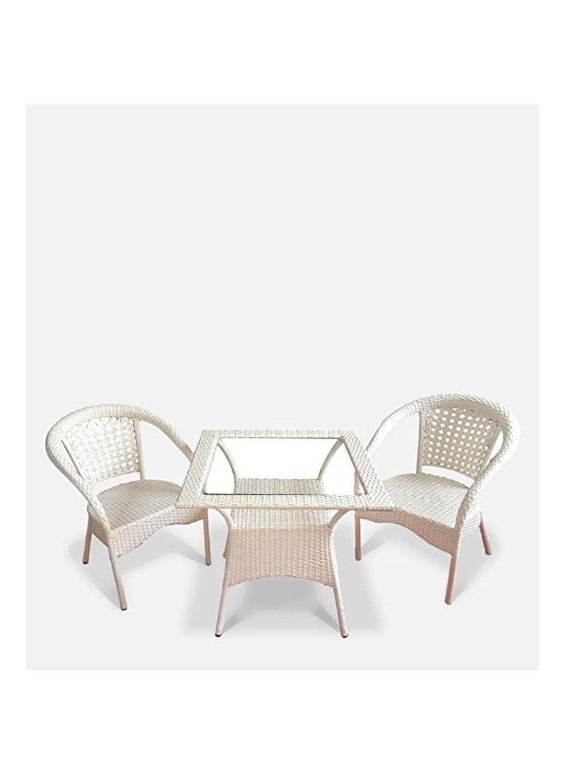 BHAIRAV STORE BHAIRAV STORE D8Indoor Outdoor Living Room Balcony Garden21 2 Chair 1 Table Furniture Set Chair Table Set Powder Coated  - Image 2
