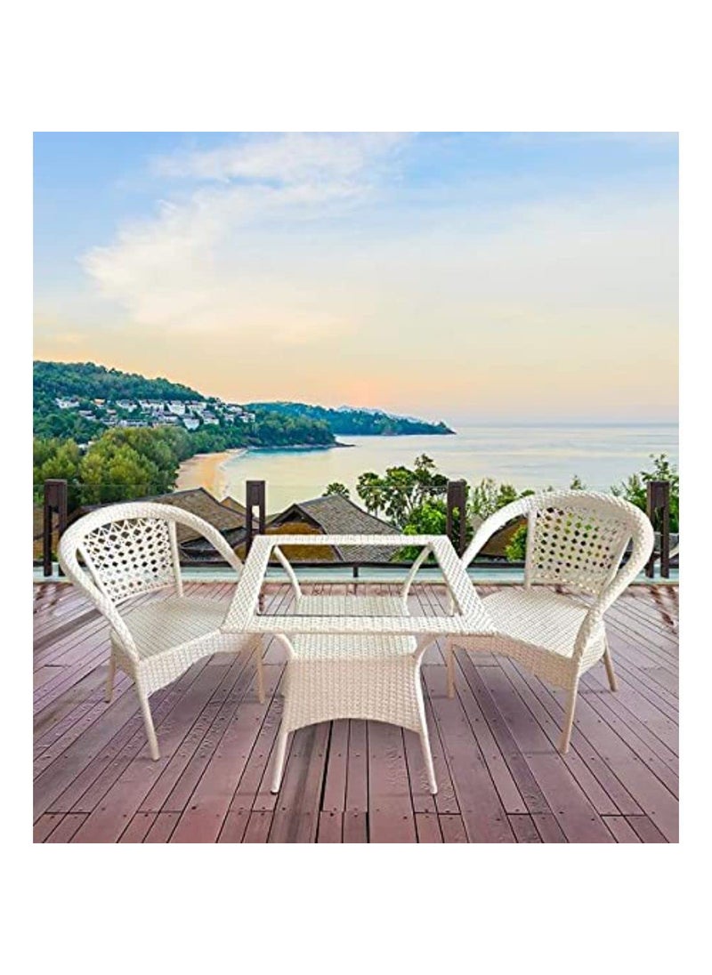 BHAIRAV STORE BHAIRAV STORE D8Indoor Outdoor Living Room Balcony Garden21 2 Chair 1 Table Furniture Set Chair Table Set Powder Coated  - Image 1