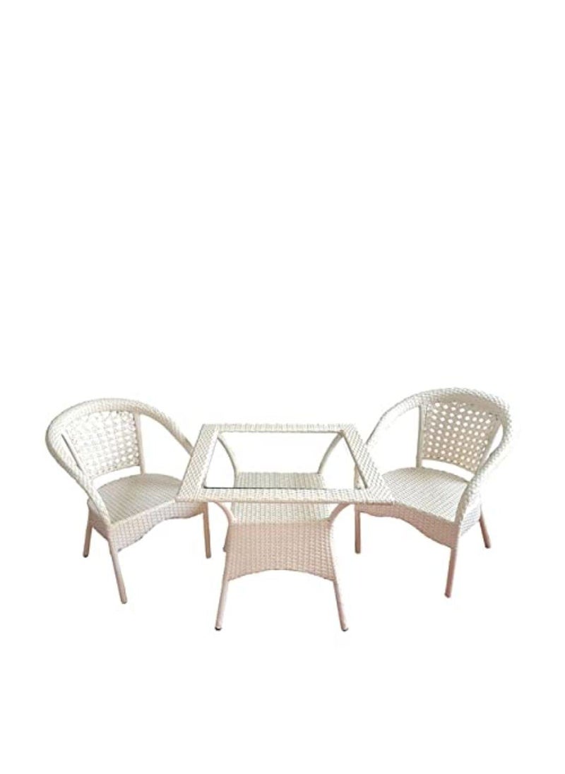 BHAIRAV STORE BHAIRAV STORE D8Indoor Outdoor Living Room Balcony Garden21 2 Chair 1 Table Furniture Set Chair Table Set Powder Coated  - Image 3