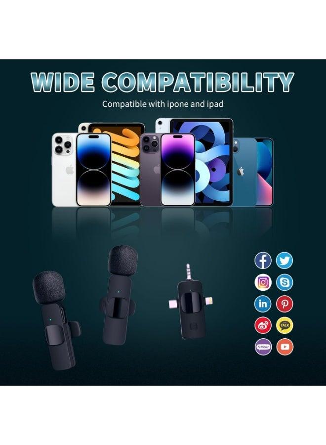 3 in 1 Mini Wireless Lavalier Microphone for All Devices (iOS, Andriod, Camera, PC) - Noise Reduction Lapel Mic for Recording, Clip on Omni Lav Mic for Video Recording, Tiktok, YouTube, Vlog  - Image 3