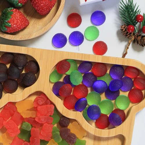 Amyandone Mini Sport Balls Silicone Mold - 94 Cavities Semi Sphere Balls Chocolate Candy Molds for Making Gummy/Fondant/Snack Biscuits/Cake Decor/Fruit Snack/Dog Treat/Sugar Craft (with a Scraper) - Image 4