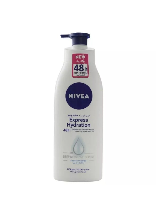 Nivea Body Lotion Express Hydration with Deep Moisture Serum & Sea Minerals- 400ml - Image 1