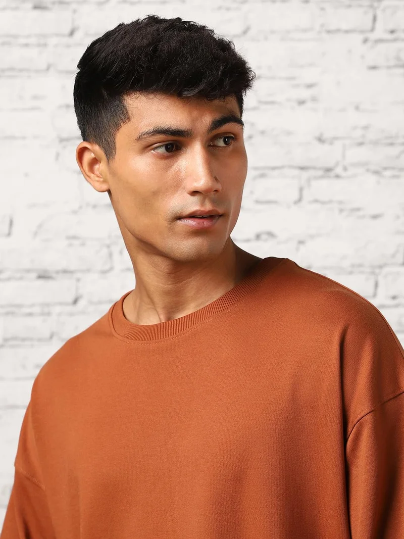 NOBERO  Oversized Mocha Bisque Sweatshirt for Men for Men | Best Price UAE