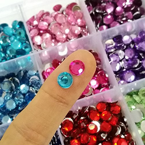 Summer-Ray.com Summer-Ray 6mm Assorted Color 1800pcs Rhinestones in Storage Box Value Pack #1 - Image 3