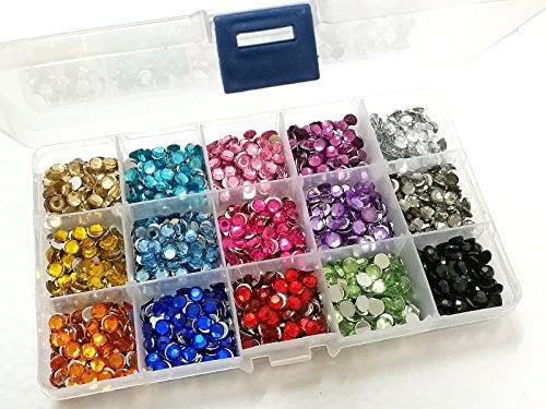 Summer-Ray.com Summer-Ray 6mm Assorted Color 1800pcs Rhinestones in Storage Box Value Pack #1 - Image 2
