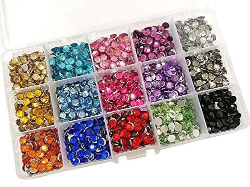 Summer-Ray.com Summer-Ray 6mm Assorted Color 1800pcs Rhinestones in Storage Box Value Pack #1 - Image 4