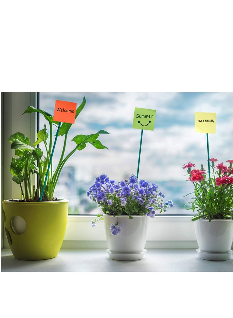 SYOSI Garden Stakes Green Bamboo Sticks Decorative, Wooden Plant Support Sticks, Green Wood Plant Stakes, Floral Plant Support Stakes, Wooden Sign Posting Garden Sticks and DIY Activities - Image 2