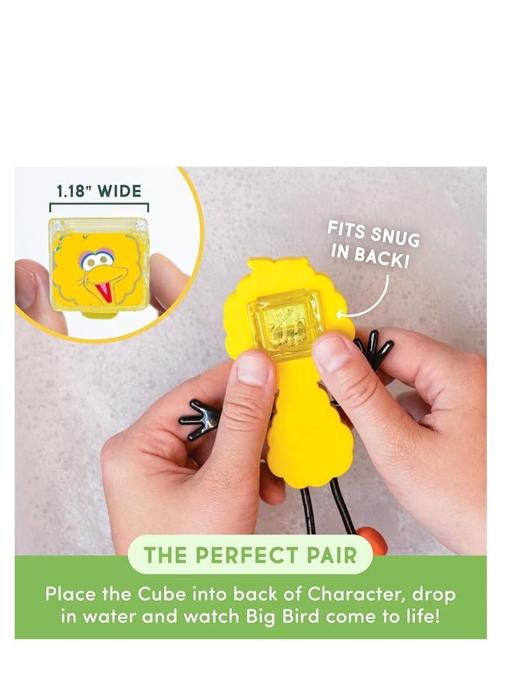 Bamboo Bark Glo Pals x Sesame Street Water-Activated Light-Up Cubes for Sensory Play (Big Bird - Yellow & Orange) - Image 4