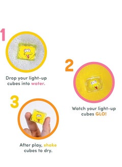 Bamboo Bark Glo Pals x Sesame Street Water-Activated Light-Up Cubes for Sensory Play (Big Bird - Yellow & Orange)  - Image 5