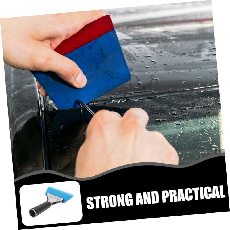 Red Stainless Steel Squeegee for Car Window Mirror Water Scraper Wiper - Image 5